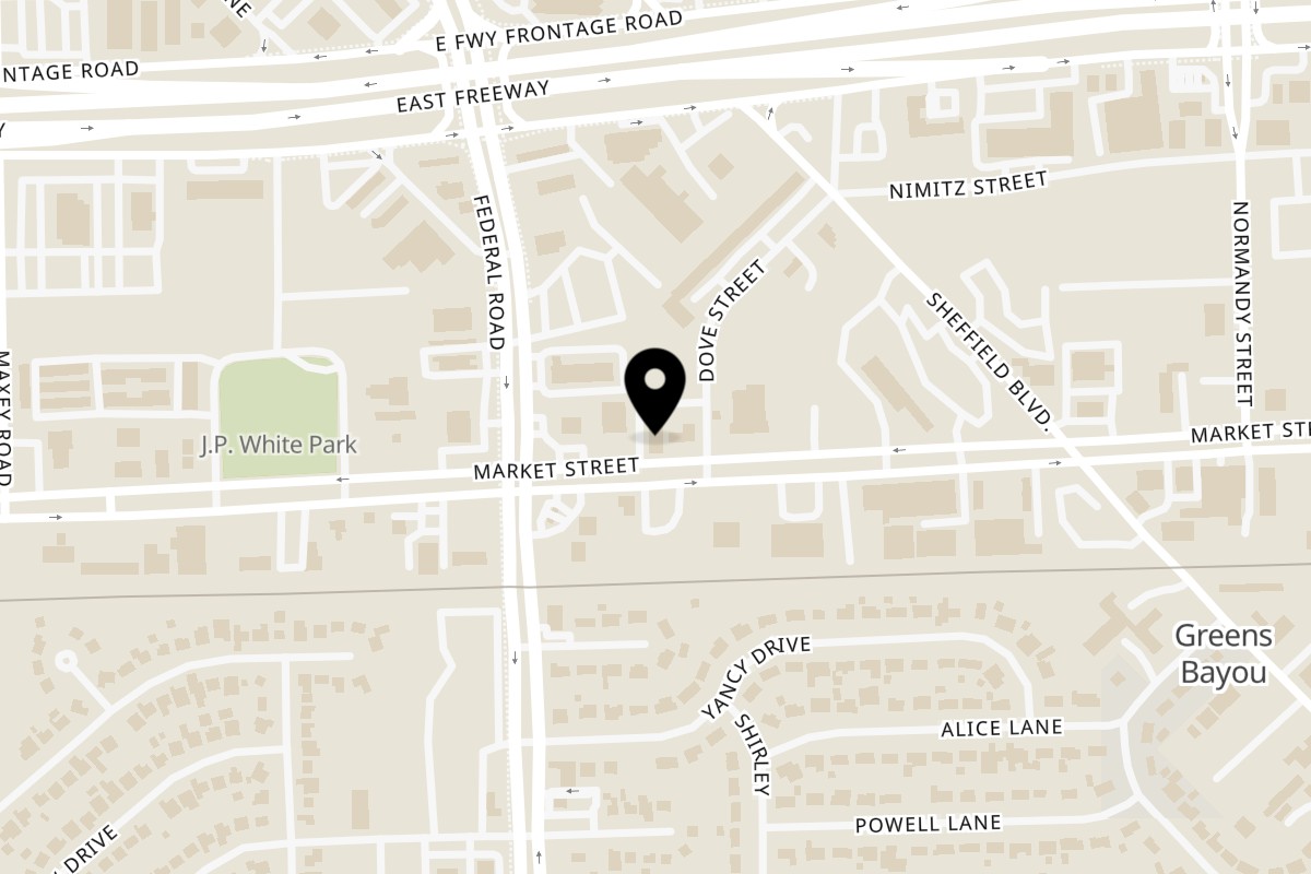 Map showing the location of Birrieria & Micheladas Market Street on 12625 Market St in Houston